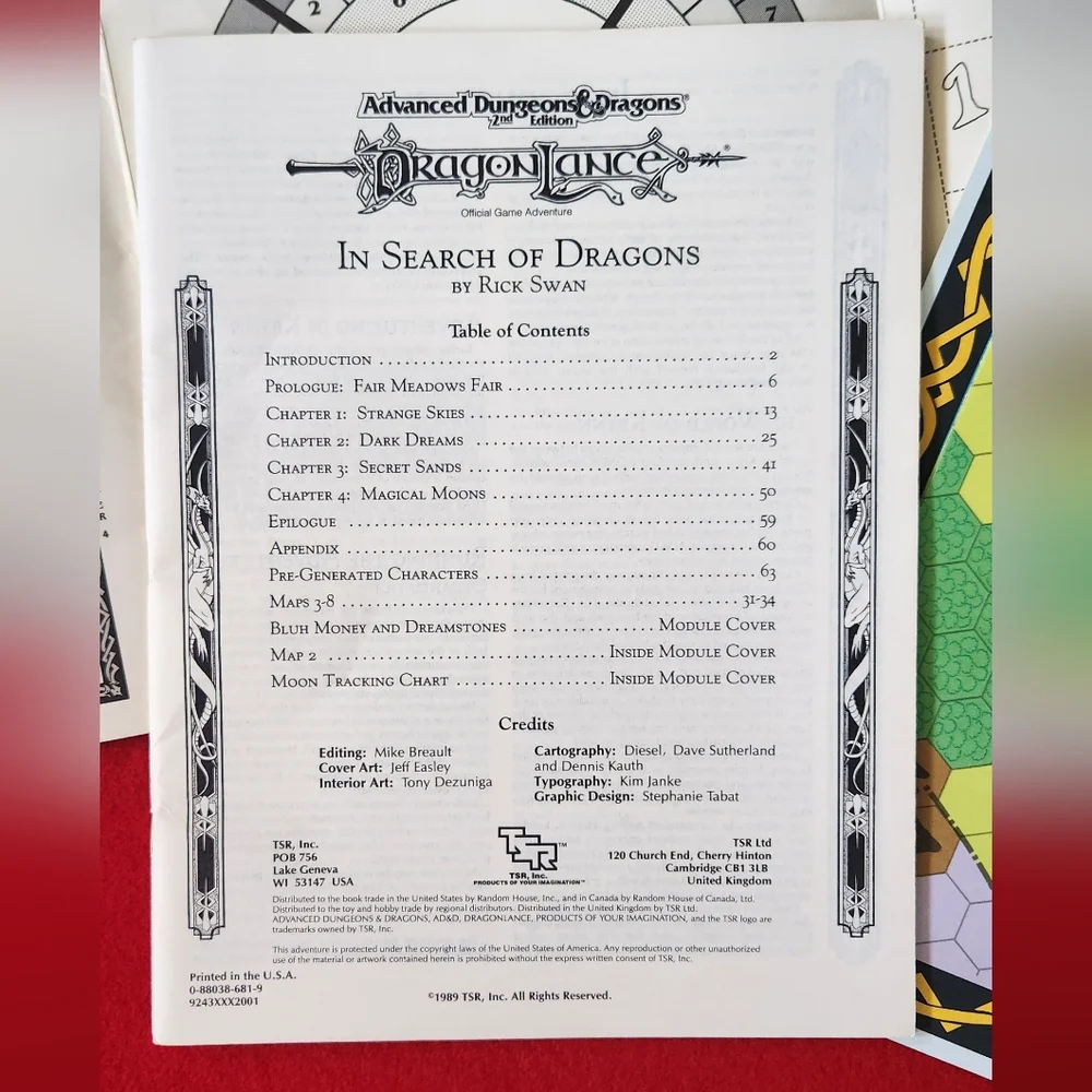 Dragonlance Advanced Dungeons & Dragons Module Adventure Set 1989 - Picture 9 of 14